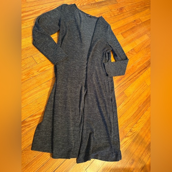 Lia.Cher Sweaters - Lia.Cher Charcoal Gray Longline Open-Front Cardigan